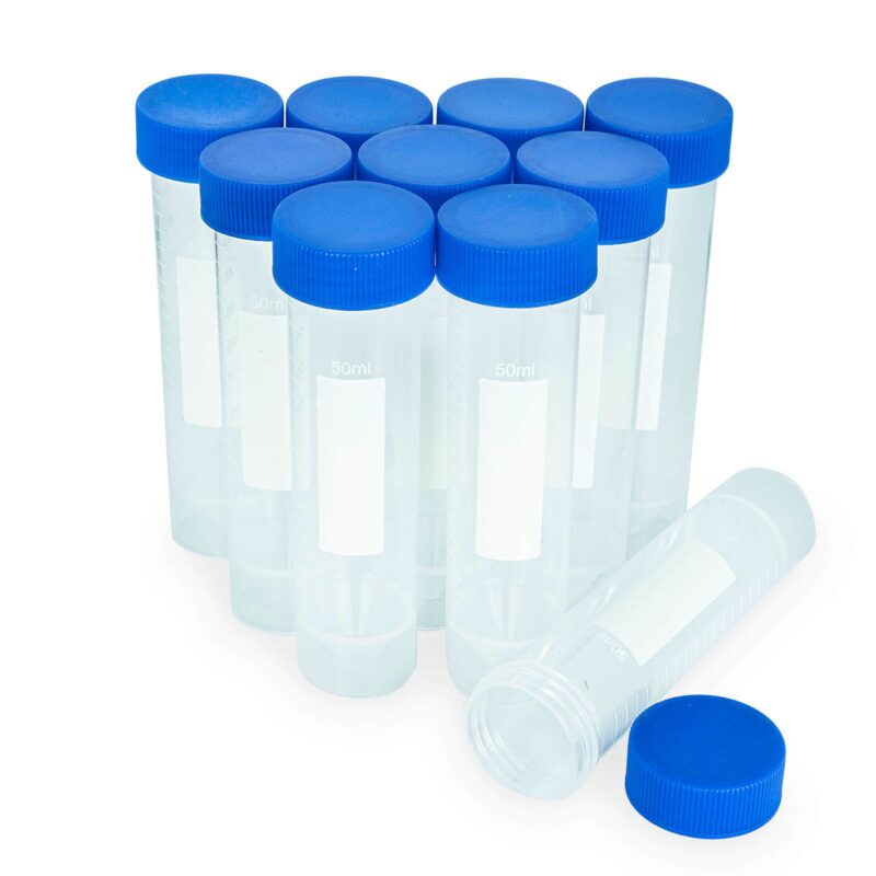 10 stk. rør med kork (50 ml)