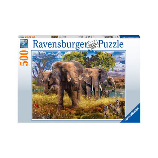 Ravensburger puslespill elefantfamilie 500 brikker