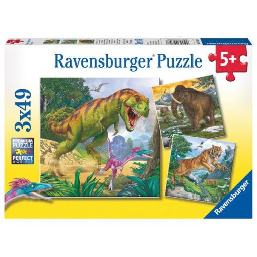 skumle dyr 3x49 biter puslespill fra ravensburger