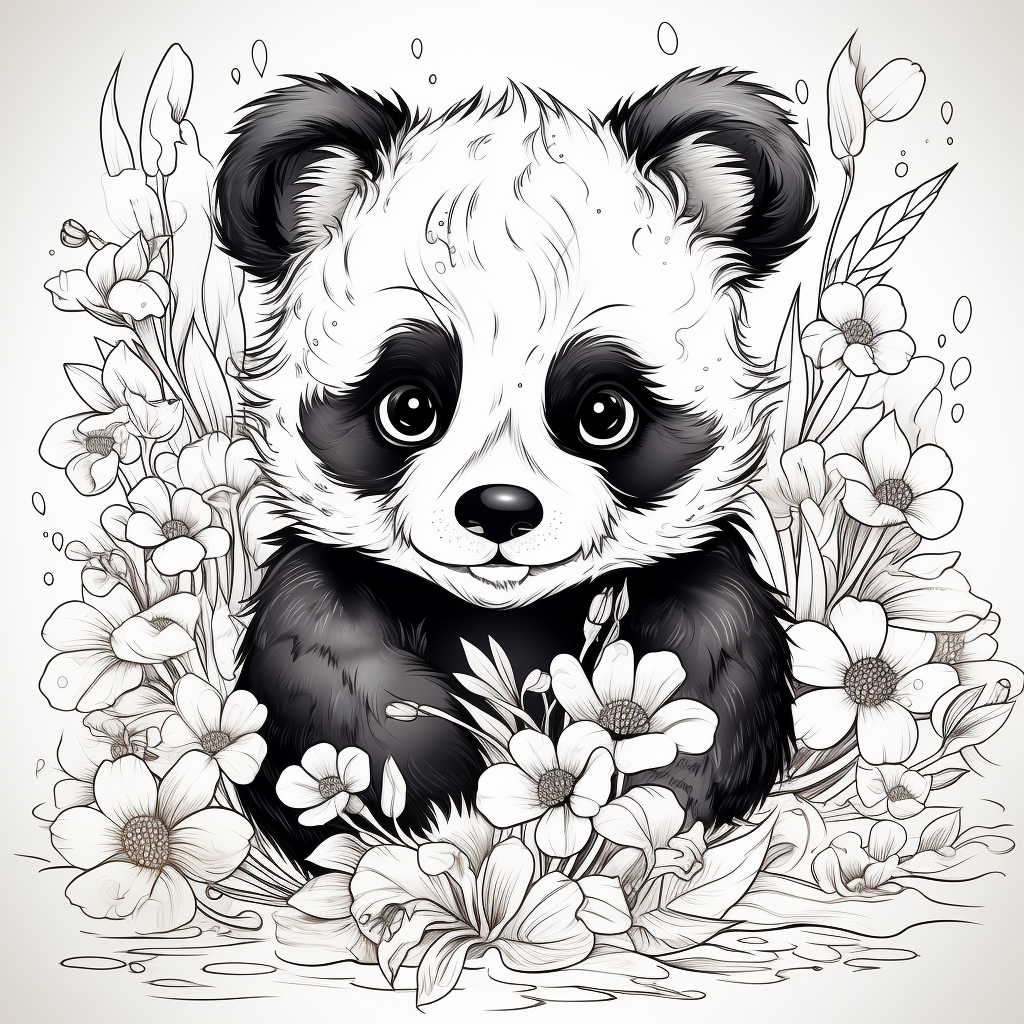 Fargeleggingshefte - 30 morsomme pandaer - Bilde 3