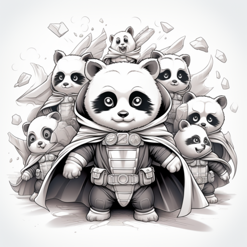 Fargeleggingshefte - 30 morsomme pandaer - Bilde 6