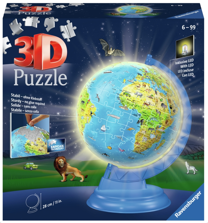 Globus nattlampe for barn (180 brikker)